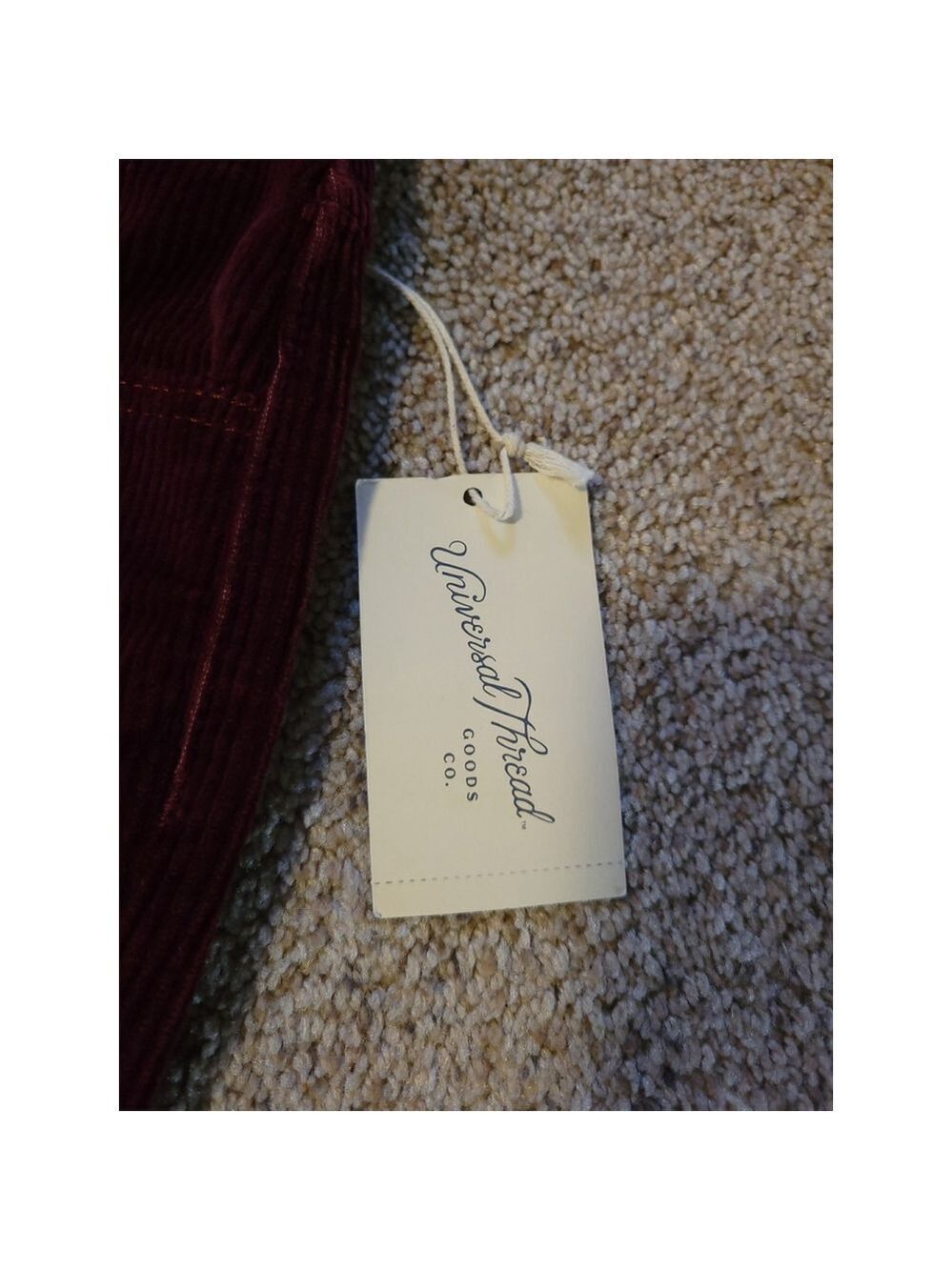 Universal Thread Burgundy Corduroy Pants Ankle Bootcut 2R - Picture 4 of 9